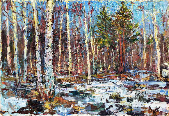 Безикович Борис Николаевич. Весенний пейзаж 